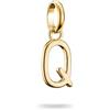 Thomas Sabo Charm Club Connect Ciondolo Charm Lettera Q Placcatura Oro 18k Argento 925 Riciclato CC1223-413-39