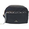 NAJ-OLEARI Borsa Donna In Nylon Tracolla Multitasche Multiuso ART. 61750 Prodotto Realizzato con 100% Nylon Riciclato Dimensioni 26 X 18 X 11 cm (NERO)