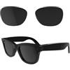 RCstyle Compatibile con occhiali intelligenti Ray-Ban Meta Wayfarer (standard) lenti sostituibili per uomo e donna 53-22 taglia L (nero), nero, L, Nero, Large