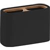GEDY | Melbourne Porta Spazzolino in Resina Colore Nero, Dimensioni 8,5 x 12,8 x 5,6 cm e Peso 0,364 kg