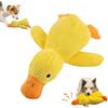 pclapora Peluche Anatra con Squeak per Cani, Paperotto Calmante, Anatra Antistress per Cani, Quack-Quack Duck, Giocattolo per Cane di Peluche, Papera per Cane, per Calma, Coccola e Rassicura Il Tuo