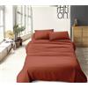 IlGruppone Set Lenzuola 100% Cotone Di Flanella Completo Letto Made In Italy Anti-Pilling Tinta Unita Lenzuolo Sopra Sotto Federe (Matrimoniale, Terra)