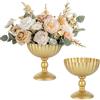 Sziqiqi Oro Vaso per Centrotavola Matrimonio: Vasi Alti 20 cm per Decorazioni da Tavola - Vaso a Urna in Metallo per Composizione Fiori Set di 2 - Vasi Elegante per Festa Compleanno Natale