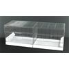 DOMUS MOLINARI GABBIA UCCELLI COVA 120 X40 CON DIVISORIO FRONTALE,GRIGLIE,CASETTI IN PLASTICA E MANGIATOIE