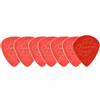 GEWA OVATION Diamond Picks Nylon Standard 351 Plettri - Super Grip - Punta arrotondata - Set da 7 (6+1 pezzi Sharp Tip gratis) - 0,60 mm - rosso corallo - rosso - Prodotto in Repubblica Ceca