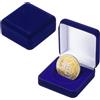 NBEADS 2 Espositore per Monete Quadrato, Scatola Espositiva per Monete Commemorative e Medaglie in Velluto Blu Notte, 6.85x6.55x2.85cm/2.7x2.58x1.12inc