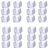 Zoyay Gommini Tappi Gambe Di Sedie Trasparente Silicone Antiscivolo Piedini Caps Gomma Quadrati Protector Pad per Mobili Tavoli Pavimenti Cuscini Covers-Quadrato (24 pezzi)_20 * 20mm