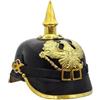 ELMETTO DISTINTIVO DI GUERRA PELLE TEDESCA PICKELHAUBE GARDE BADEN CONIC SPIK...