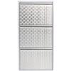 Kare Design scarpiera Caruso, 3 scomparti basculanti, argentato, 6 paia di scarpe, 103x50x14cm, sottile, guradaroba, corridoio