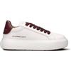 ALEXANDER SMITH Sneaker donna bianca/bordeaux in pelle