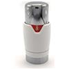 NA-1 Bianco/Cromato Termostatico Radiatore TRV Valvola Sostituzione M30 x 1.5 Universale per Tutti I Produttori - Testa termostatica per termosifon