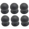 BOZONLI 6pcs Rotonda Pomelli Maniglie per Mobili Cassetti Armadio Cassettiera da Cucina Bagno 22mm (sferico nero)