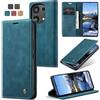 Cracedily Cover per Xiaomi Redmi Note 13 Pro 4G Case, Custodia Cover Pelle Premium Portafoglio con Porta Carte Magnetica Supporto Protezione Flip Case Custodia per Xiaomi Note 13 Pro 4G,Blu-verde