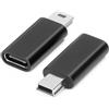AIYEEN Adattatore USB C a Mini USB (confezione da 2), Adattatore dati da USB-C femmina a Mini USB maschio, compatibile con laptop/tablet, unità flash, lettori MP3, fotocamere digitali, ecc., Nero