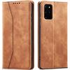 OKZone Cover per Samsung Galaxy S20 Plus, Custodia Flip Pelle Portafoglio Magnetica Libro [Slot Schede], Silicone TPU Bumper Wallet Supporto Cover, Antiurto [Kickstand] (Khaki)