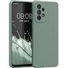 kwmobile Cover per Samsung Galaxy A33 5G Custodia - Back Case per Smartphone in Silicone TPU - Protezione Gommata - verde affumicato