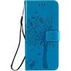 Fatcatparadise Cover per Samsung Galaxy A51 5G, Custodia Samsung A51 5G, Custodia Portafoglio a Libro in Pelle Flip Cover e TPU Silicone con Funzione Supporto Chiusura Magnetica (Blu)