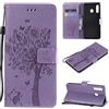 Fatcatparadise Cover per Samsung Galaxy A30/A20, Custodia Samsung A30/A20, Custodia Portafoglio a Libro in Pelle Flip Cover e TPU Silicone con Funzione Supporto Chiusura Magnetica (Lavanda)
