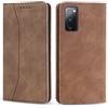 OKZone Cover per Samsung Galaxy S20 FE, Custodia Flip Pelle Portafoglio Magnetica Libro [Slot Schede], Silicone TPU Bumper Wallet Supporto Cover, Antiurto [Kickstand] (Khaki)