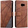 SONWO Cover per Galaxy A5 2017, Flip Caso in PU Pelle Case Cover Portafoglio Custodia per Samsung Galaxy A5 2017, [Kickstand] [Slot per Schede], Marrone
