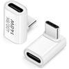 AIYEEN Adattatore USB C 40 Gbps (confezione da 2), adattatore USB C maschio a femmina Adattatore USB C 4.0 tipo C ad angolo retto di 90 gradi Trasferimento dati compatibile con iPhone 15, Samsung, MacBook