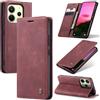 Azororo Cover per Xiaomi Redmi Note 14 4G, Premium PU Pelle Custodia, Magnetica Carta Fessura Portafoglio Case, Flip Cavalletto Custodia per Redmi Note 14 4G - Vino Rosso