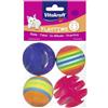 Vitakraft palline con sonaglio, gioco per gatti, con campanella e colori arcobaleno (1 confezione con 4 palline)