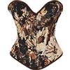 Alivila.Y Fashion Top bustier da donna in denim floreale vintage, Busto corto blu, Large