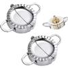 scalingscal 2 Pezzi,Stampo Per Gnocchi In Acciaio Inox,Dumpling Stampi Per Gnocchi,Stampo Per Ravioli Dumpling,Per Gnocchi Di Pasta (Piccoli 7,5 Cm, Grandi 12,5 Cm）