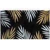 BANZAII TEXTILE INNOVATOR ONLINE Banzaii Zerbino in Cocco da Esterno o Interno con Retro Antiscivolo e Brillantini Glitter Applicati 40x70 cm - Foglie Tropicali