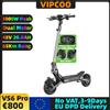 AOKDA VIPCOO VS6 PRO Scooter elettrico veloce 2x1200W Doppi motori Picco 3000W 52V 20.8Ah Batteria 55-65Km Portata pieghevole E-Scooter per adulti - 2400W 52V20.8Ah