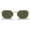 Ray-Ban Occhiali da Sole RB3556 919631 Octagonal Oro/Verde G-15 Unisex