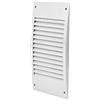 EUROPLAST 140x300mm Griglia di Ventilazione con Zanzariera - Griglie D'Aerazione - Plastica ABS Bianco