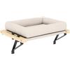 PawHut Lettino per Gatti, 50x36cm Gattamaca con Supporto Regolabile, Cuscino Rimovibile Lavabile in Lavatrice, Letto per Gatti fino a 6 kg, Crema | Aosom Italy