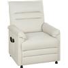 HOMCOM Poltrona relax elettrica massaggiante e riscaldante, poltrona reclinabile, poggiapiedi, motore silenzioso, 82x99x106cm, crema | Aosom Italy