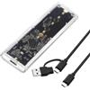 ELUTENG Case SSD M.2 NVMe USB 3.1 10Gbps Adattatore SSD M2 NVMe Senza Attrezzi Esterno Adattatore NVMe per PCIe M-Key SSD 2230/2242/2260/2280 Supporto UASP & Trim con Cavi USB C a C/A (Transaprent)