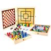 Jeujura JeujuraJ11855 100 Giochi da Tavolo in Scatola di Legno, Multicolore