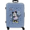 Disney Minnie Style Valigia Media Blu 48x68x26 cm ABS Rigido Chiusura TSA Integrata 70L 3 kg 4 Ruote Doppie