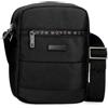 Movom Buster Borsa a tracolla media nera 17 x 22 x 6 cm Poliestere con dettagli in pelle sintetica by Joumma Bags, Nero, Tracolla media