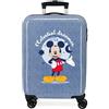 Disney Joumma Disney Mickey & Minnie Valigia da cabina blu 38 x 55 x 20 cm Rigido 2 kg Chiusura a combinazione laterale ABS 2 kg 34 L Bagaglio a mano, blu, Taglia unica, Valigia cabina