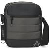 Adept Dmas Borsa a tracolla portatile a due scomparti grigio 22 x 27 x 8 cm Poliestere, grigio, Taglia unica, Borsa a tracolla portatile a due scomparti