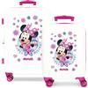Disney Joumma Disney Minnie Super Helpers Set di valigie bianche 55/65 cm Rigido 6 kg Chiusura a combinazione laterale ABS 6 kg 91L Bagaglio a mano, bianco, Taglia unica, Set di valigie