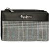 Pepe Jeans Kendra Portafoglio con Porta carte di credito nero 17x10x2 cm Poliestere con dettagli in finta pelle, Nero, Taglia unica, Portafoglio con porta carte di credito