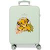 Disney Il Re Leon Simba & Friends Valigia per Bambini Rigida Chiusura a combinazione Laterale 4 Ruote Bagaglio a Mano è realizzato in ABS, un materiale rigido e leggero., Simba Verde, Taglia unica