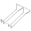 Dianoo Supporto Per Bicchiere Da Vino Sotto Armadio Appeso Supporto Per Bicchieri A Piede Con Viti Finitura Cromata 35cm 2 Fila