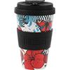 IDRINK®- Tazza in RPET per Caffé con Tappo in Silicone Apribile, Facile da Portare 435 ml, Mug Takeaway Plastica Riciclata 8.7 x 8.7 x 15 cm Ergonomica 435 ml (BUTTERFLY)
