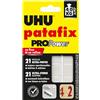 UHU Patafix Propower - pastilles adhésives prédécoupées, pâte à fixer, ultra-fortes (jusqu'à 3 kg), repositionnables, noir, 21 pastilles