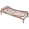 EVERGREENWEB MATERASSI & BEDS Evergreenweb - Rete Singola 90x190 a Doghe in Legno Naturale Faggio Alzata Manuale ALZA TESTA e PIEDI Pieghevole Ortopedica Base Letto o Materasso con Regolatori Rigidità 4 Gambe Smontabili, OFFERTA