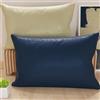 PETTI Artigiani Italiani - Coppia di Federe Cuscino 145x40 cm in Microfibra, Cuscini Arredo Camera da Letto, Divano, Set 2 Fodere Copricuscino, Federa Double Face Blu Tortora