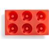 Lékué Stampo a 6 cavità Doughnut, colore: Rosso